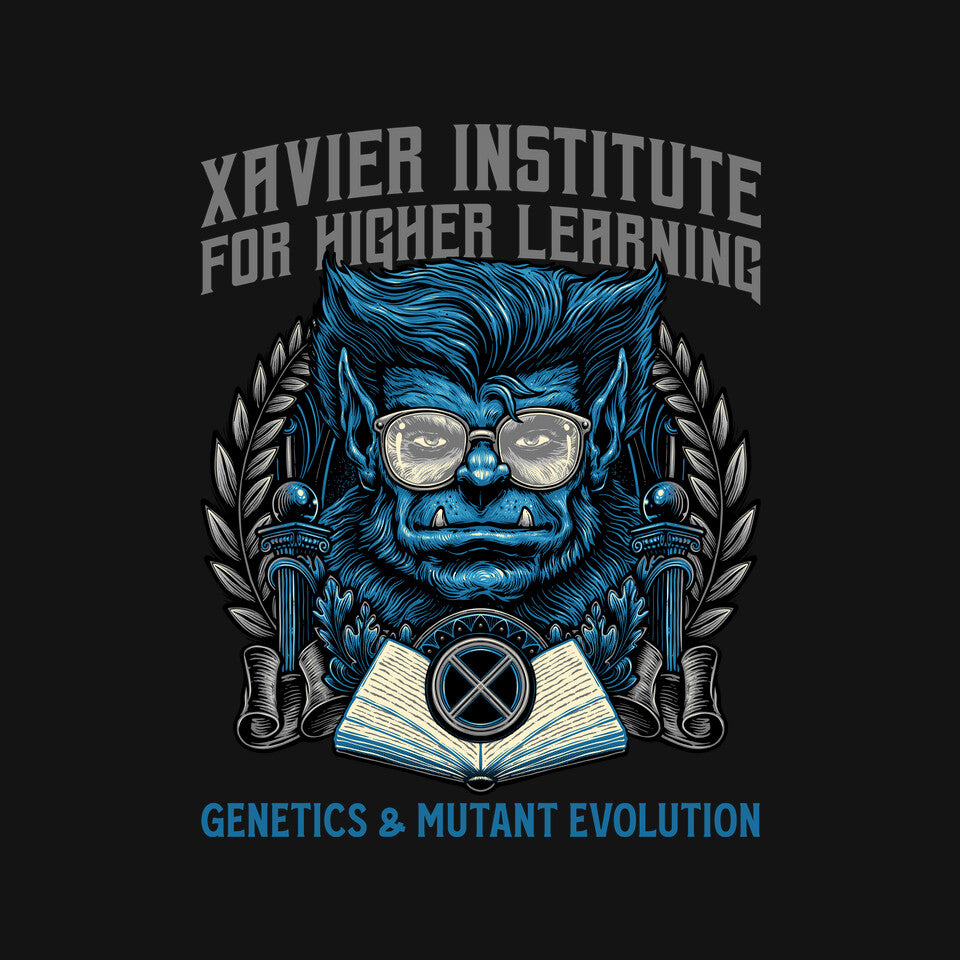 Genetics And Mutant Evolution – Sci-Fi Graphic T-Shirt design artwork for black graphic T-shirt