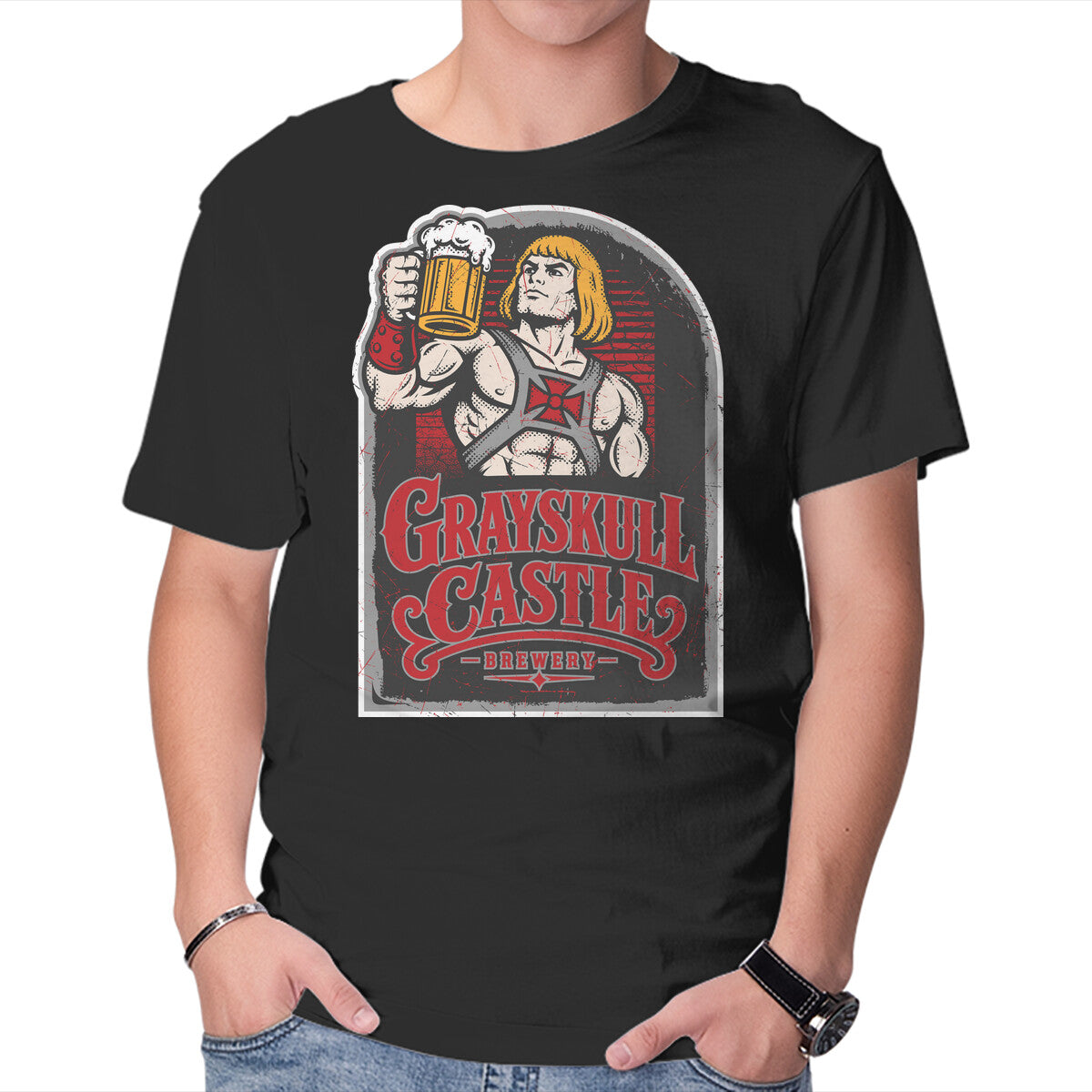 Grayskull Castle Brewery – Fantasy Graphic T-Shirt in black, product display