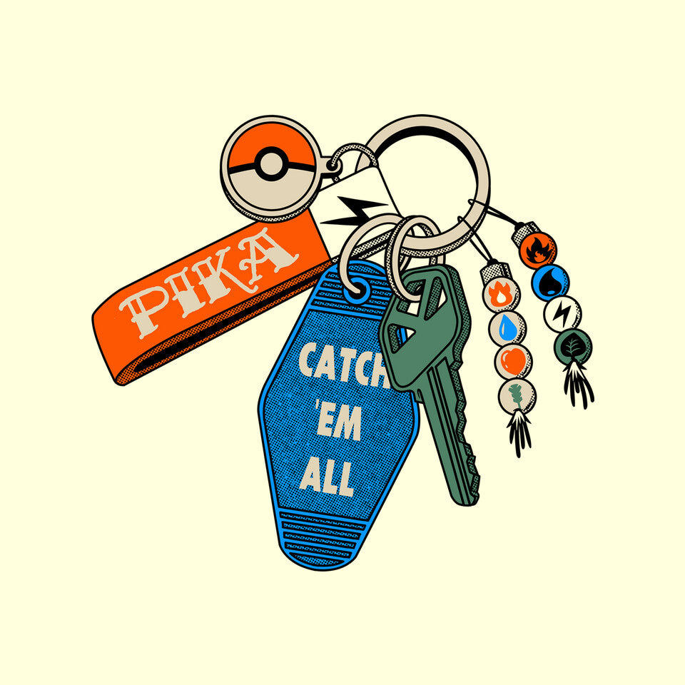 Poke Keychain – Anime Graphic T-Shirt