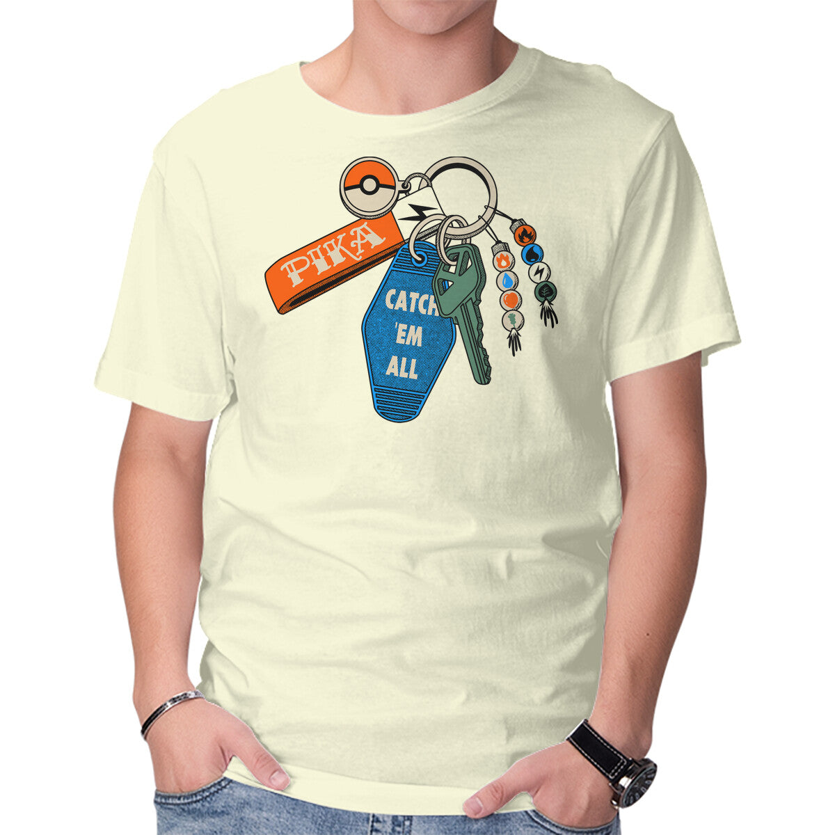 Poke Keychain – Anime Graphic T-Shirt