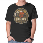 Gimli Brew Fantasy Graphic T-Shirt in black, product display