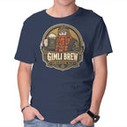 Gimli Brew Fantasy Graphic T-Shirt in navy, product display