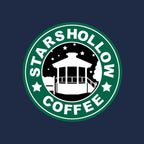 Stars Coffee – Coffee Graphic T-Shirt design artwork for navy graphic T-shirt