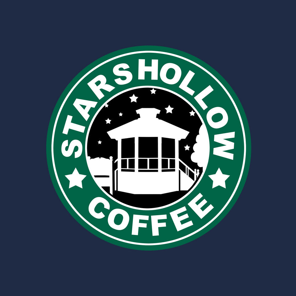 Stars Coffee – Coffee Graphic T-Shirt design artwork for navy graphic T-shirt