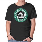 Stars Coffee – Coffee Graphic T-Shirt in black, product display