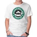 Stars Coffee – Coffee Graphic T-Shirt in white, product display
