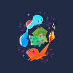 Starters – Anime Graphic T-Shirt design artwork for navy graphic T-shirt