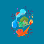 Starters – Anime Graphic T-Shirt design artwork for turquoise graphic T-shirt