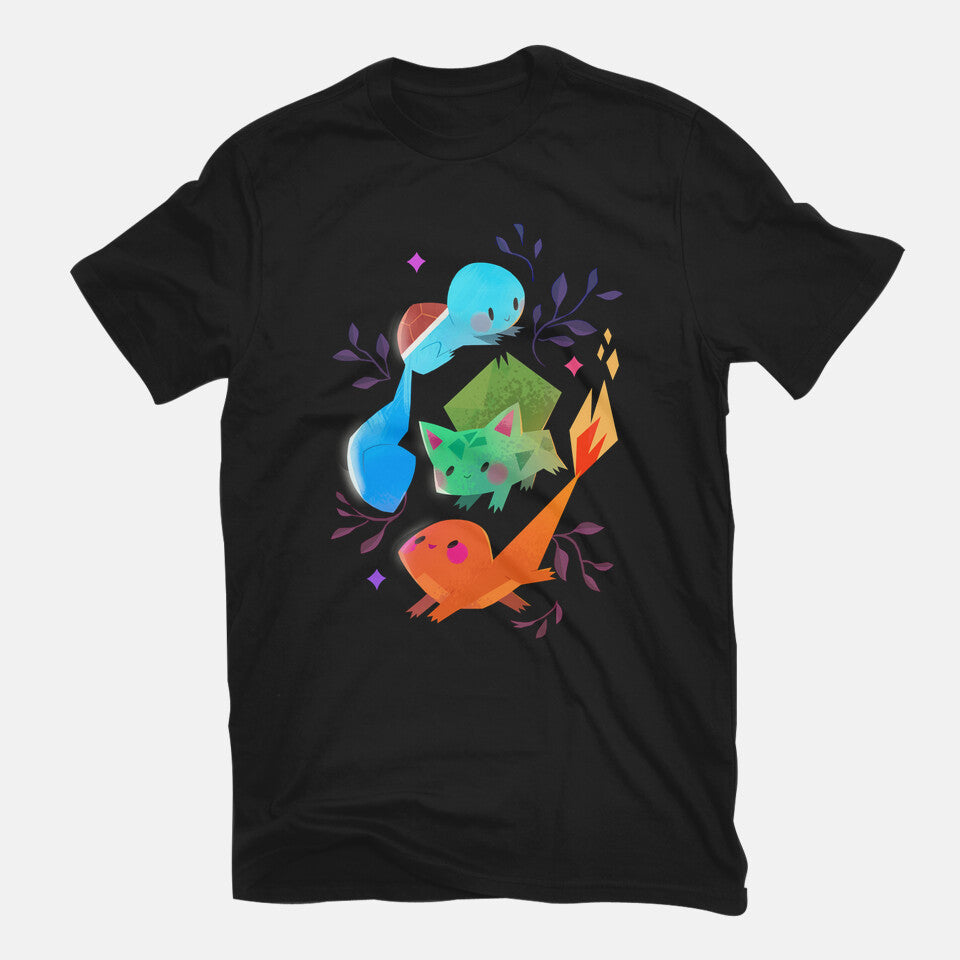 Starters – Anime Graphic T-Shirt in black, flat-lay product view