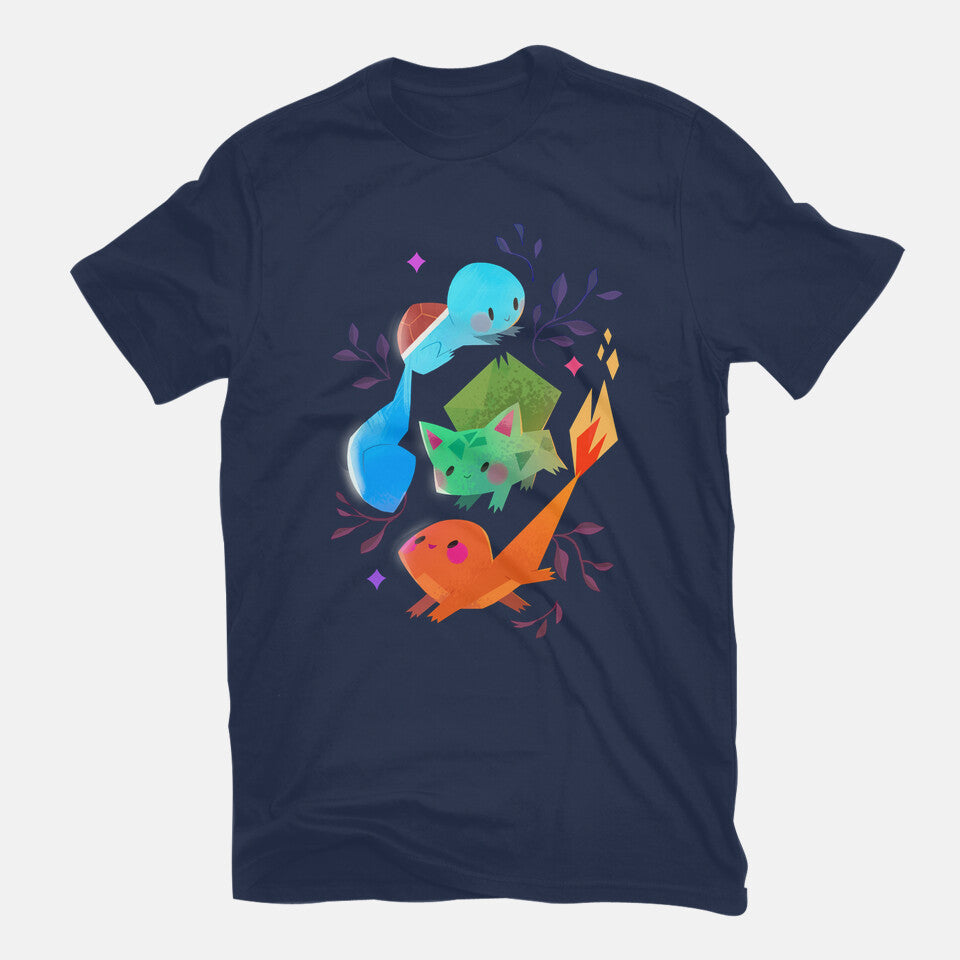 Starters – Anime Graphic T-Shirt in navy, flat-lay product view