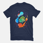 Starters – Anime Graphic T-Shirt in navy, flat-lay product view