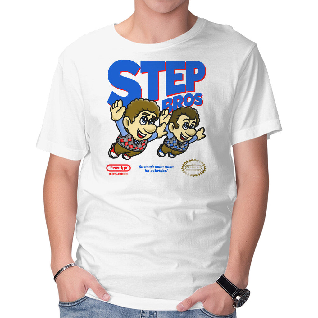 Step Bros – Movie Graphic T-Shirt in white, product display