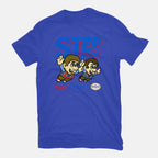 Step Bros – Movie Graphic T-Shirt in royal blue, flat-lay product view