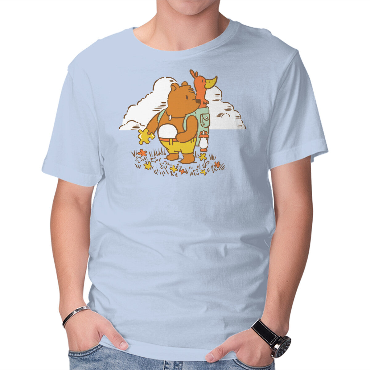 Storybook Friends – Gaming Graphic T-Shirt in blue, product display