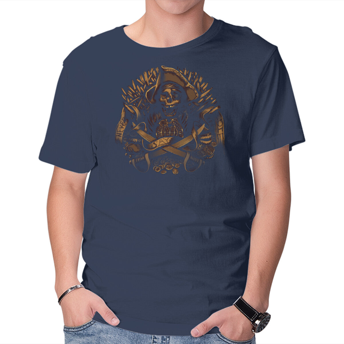 Never Say Die – Movie Graphic T-Shirt in navy, product display