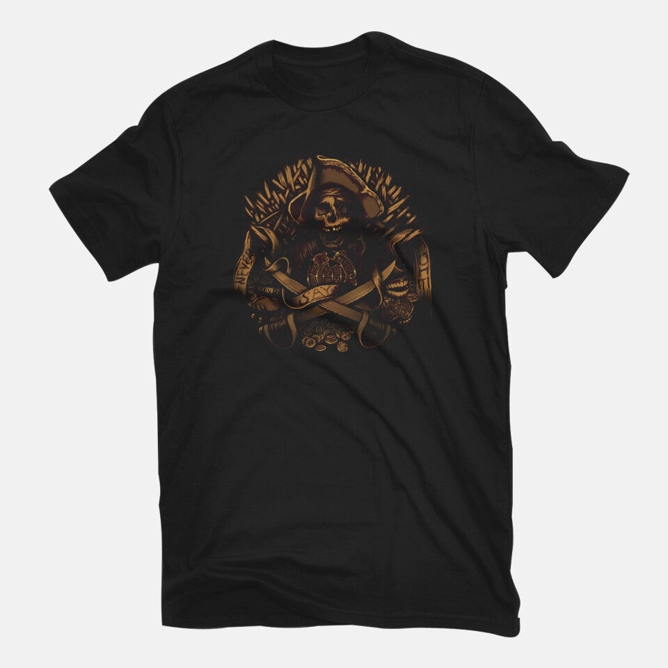 Never Say Die – Movie Graphic T-Shirt in black, flat-lay product view
