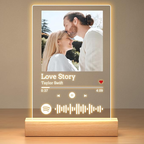 Custom Spotify Plaque, Custom Picture Frames, Personalized Acrylic Song Plaque Photo Frame, Personalized Anniversary Birthday Gifts for Women Men Her Him Girlfriend Boyfriend Couple Wife Mom Dad