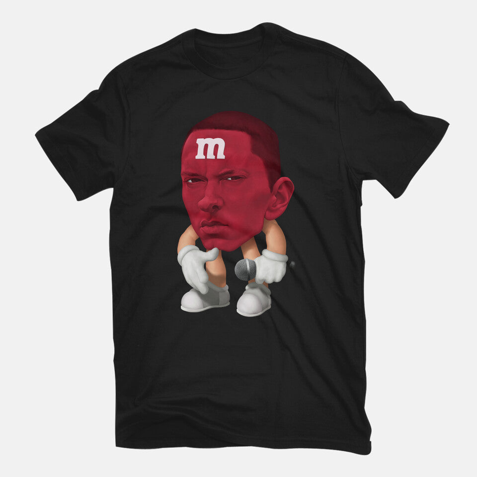 EM&M Graphic T-Shirt in black, flat-lay product view
