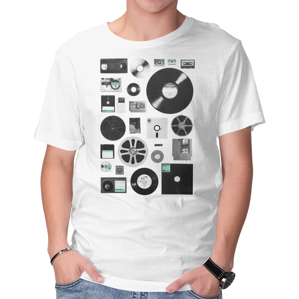 Data Graphic T-Shirt in white, product display
