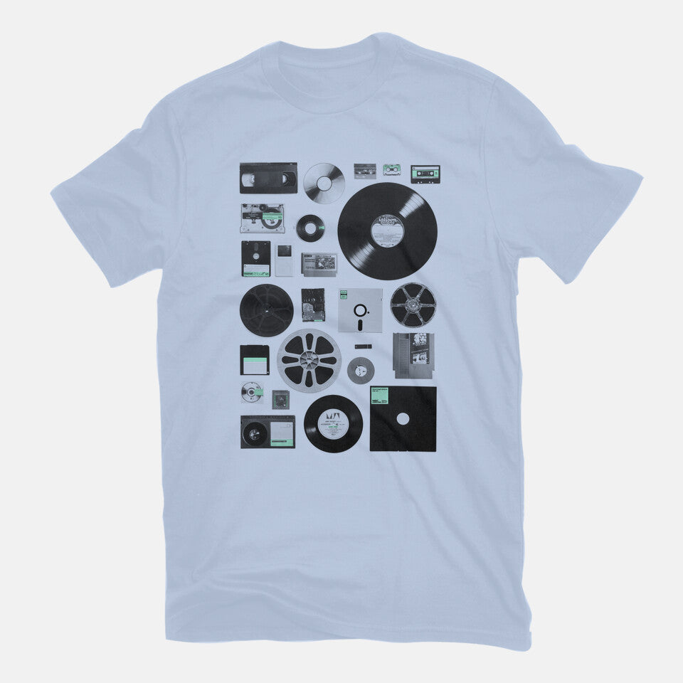 Data Graphic T-Shirt in blue, flat-lay product view