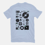 Data Graphic T-Shirt in blue, flat-lay product view