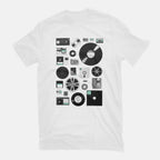 Data Graphic T-Shirt in white, flat-lay product view