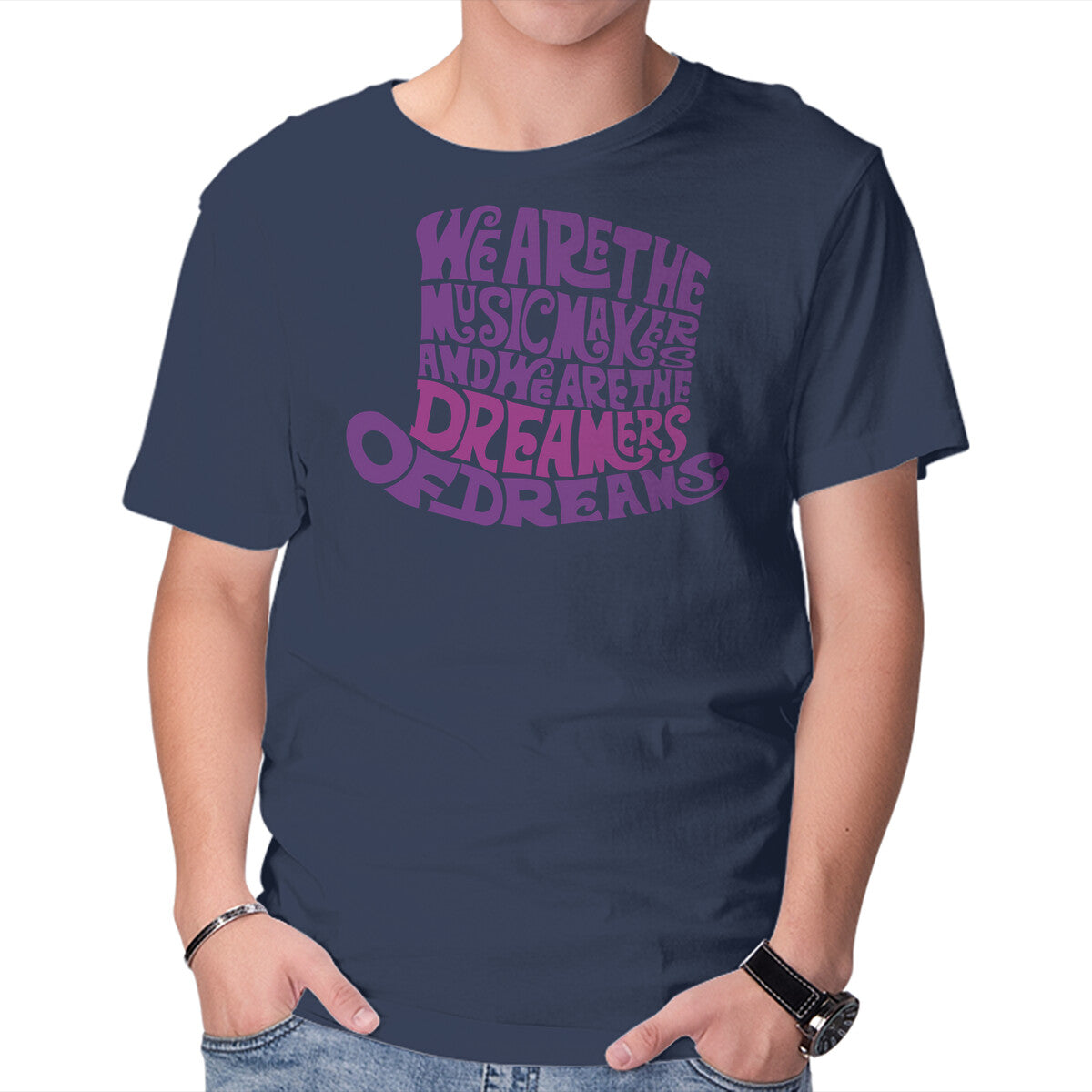 Dreamer of Dreams – Fantasy Graphic T-Shirt in navy, product display