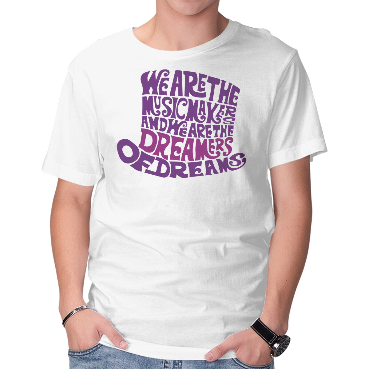 Dreamer of Dreams – Fantasy Graphic T-Shirt in white, product display