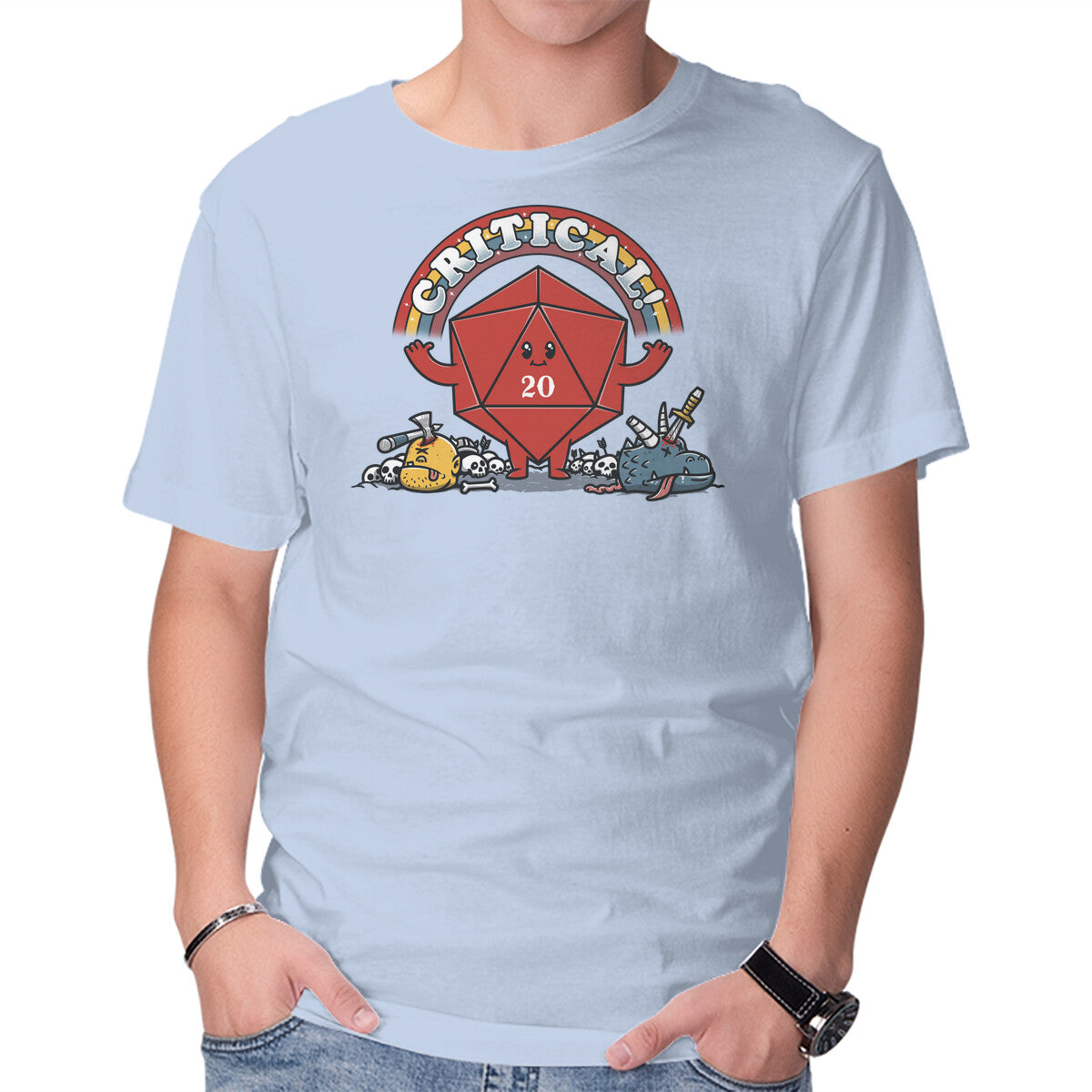 As Long As We Have Our Imagination – Gaming Graphic T-Shirt in blue, product display