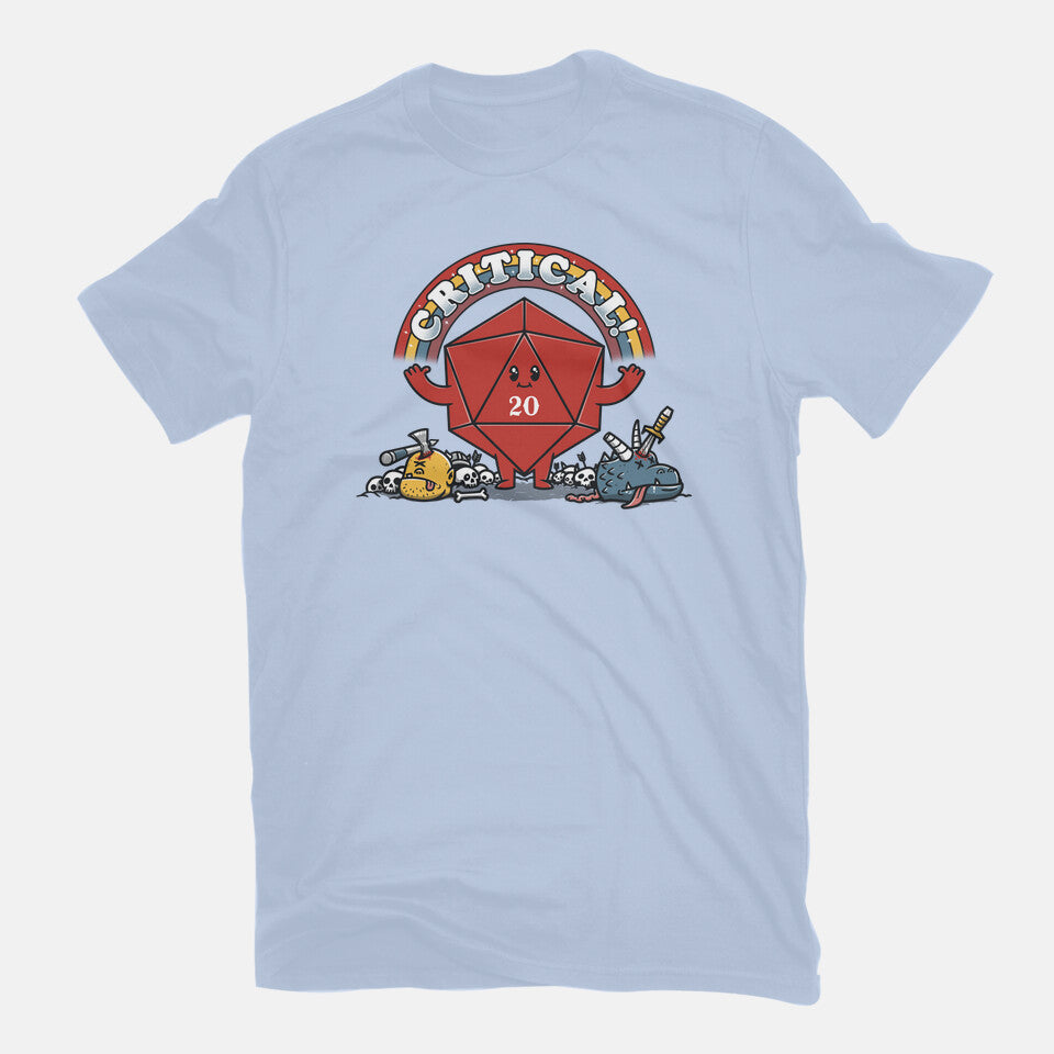 As Long As We Have Our Imagination – Gaming Graphic T-Shirt in blue, flat-lay product view