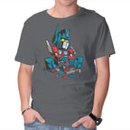 Autoblocks – Sci-Fi Graphic T-Shirt in charcoal, product display