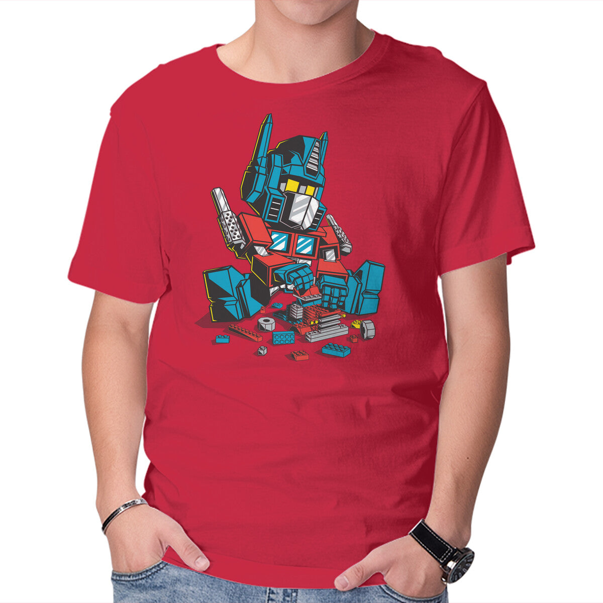 Autoblocks – Sci-Fi Graphic T-Shirt in red, product display