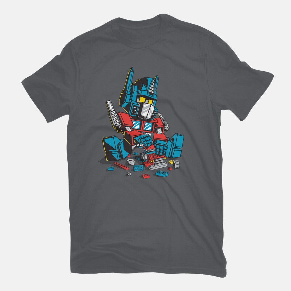 Autoblocks – Sci-Fi Graphic T-Shirt in charcoal, flat-lay product view