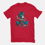 Autoblocks – Sci-Fi Graphic T-Shirt in red, flat-lay product view