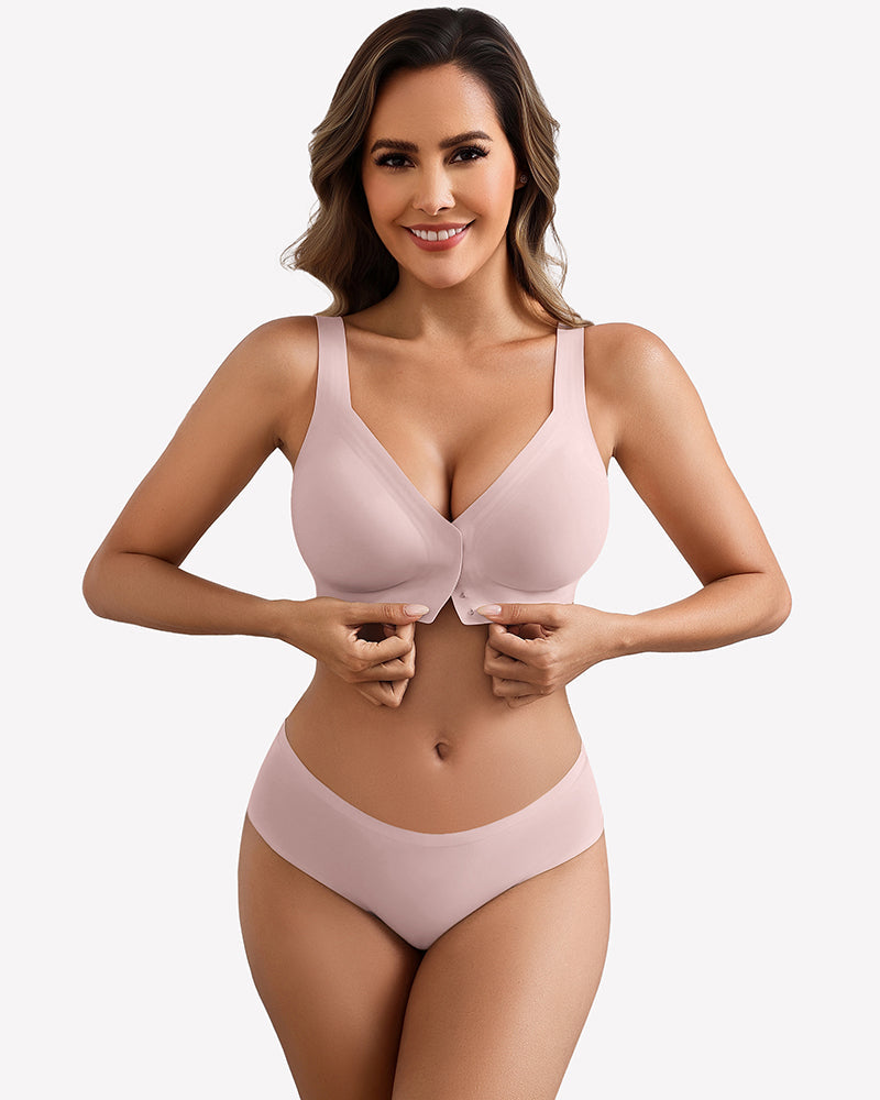 No Underwire Front Closure Bra Seamless Bralette