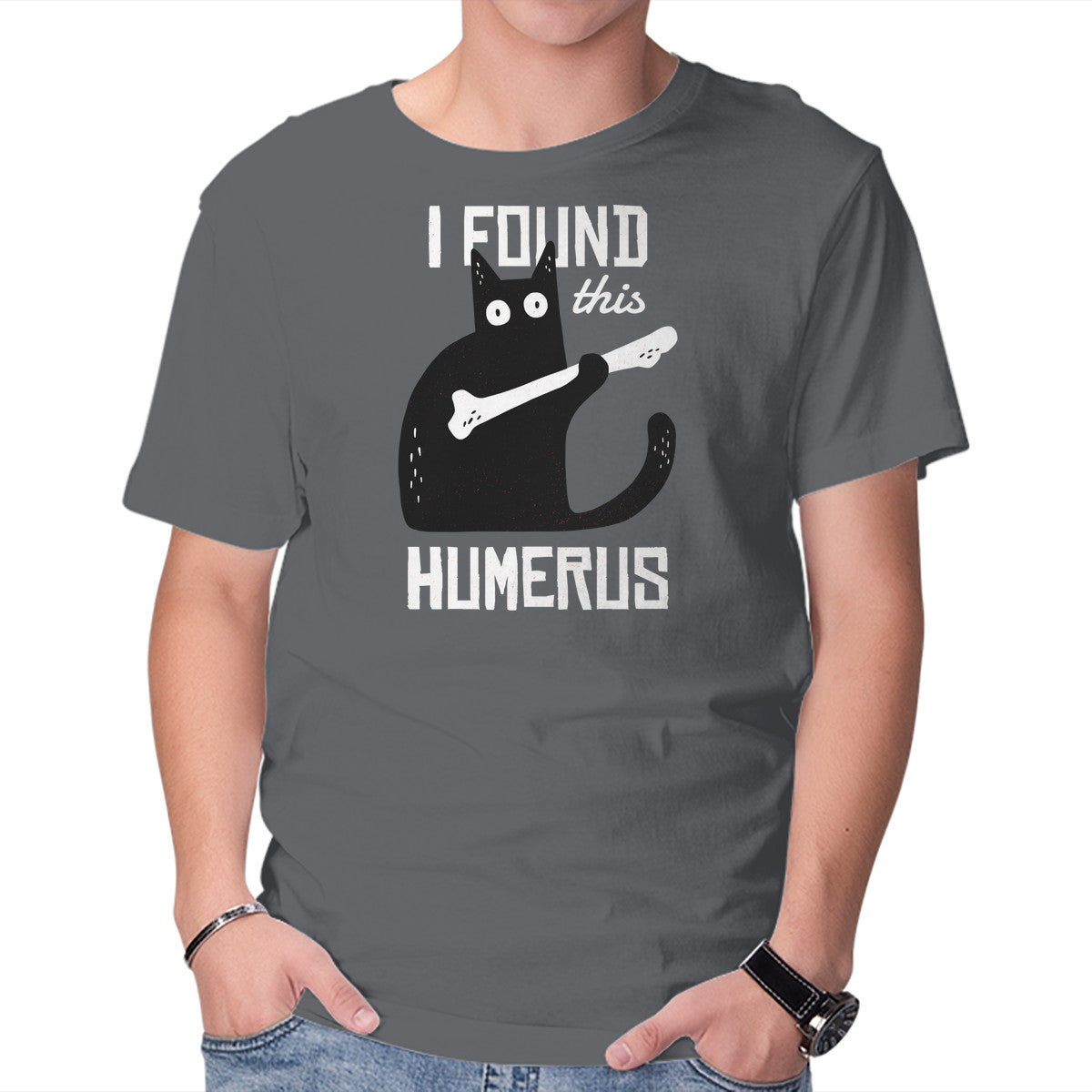 Cat With A Bone – Cat Graphic T-Shirt
