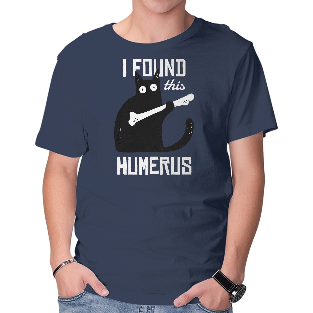 Cat With A Bone – Cat Graphic T-Shirt