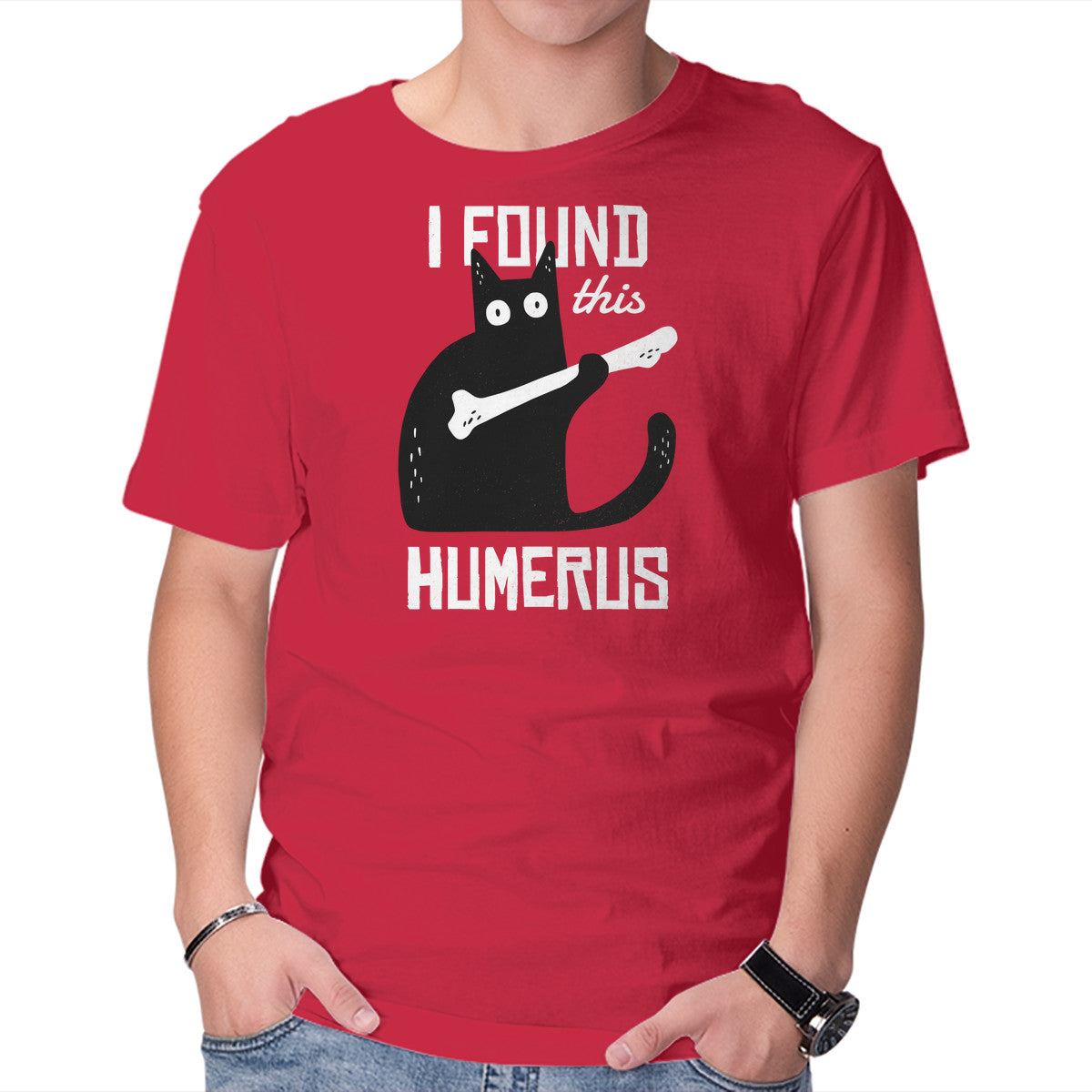 Cat With A Bone – Cat Graphic T-Shirt