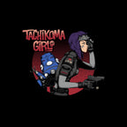 Robot Girl – Anime Graphic T-Shirt design artwork for black graphic T-shirt