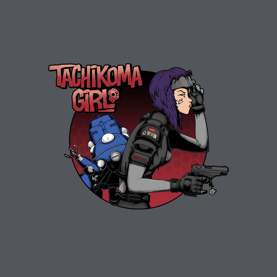 Robot Girl – Anime Graphic T-Shirt design artwork for charcoal graphic T-shirt
