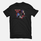 Robot Girl – Anime Graphic T-Shirt in black, flat-lay product view