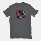 Robot Girl – Anime Graphic T-Shirt in charcoal, flat-lay product view