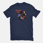 Robot Girl – Anime Graphic T-Shirt in navy, flat-lay product view