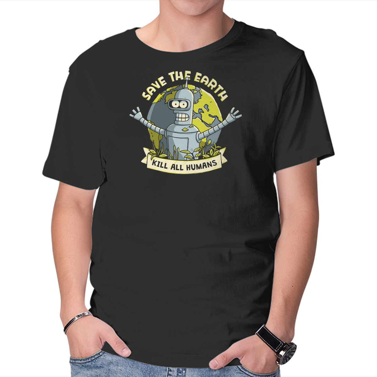 Bender Earth – Sci-Fi Graphic T-Shirt
