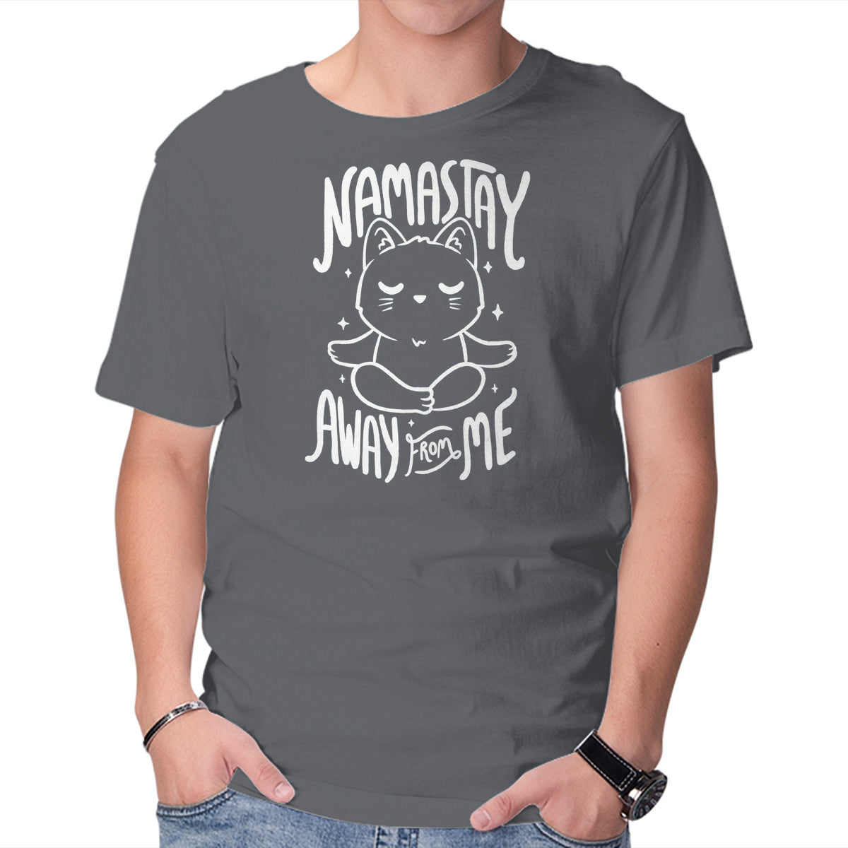 Namastay Away From Me – Cat Graphic T-Shirt