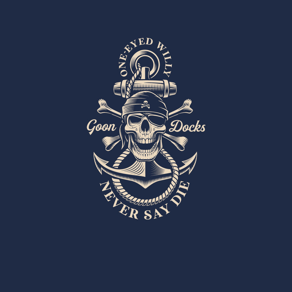 Willy – Movie Graphic T-Shirt design artwork for navy graphic T-shirt