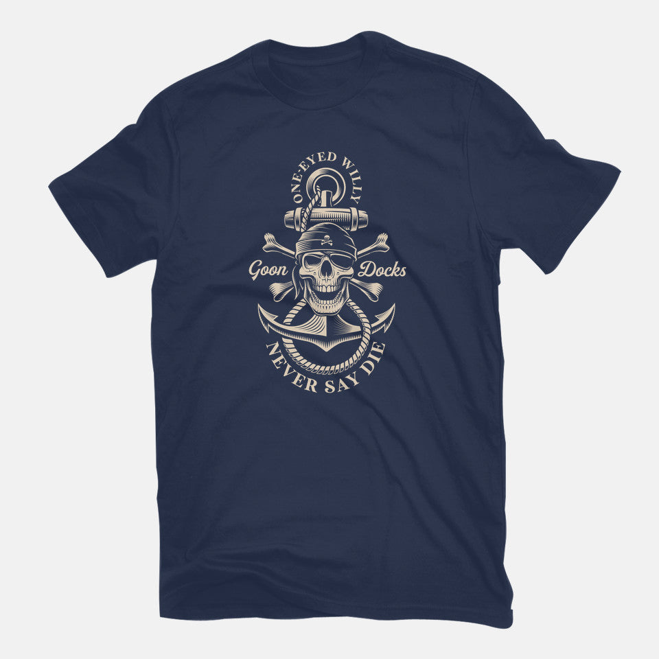 Willy – Movie Graphic T-Shirt in navy, flat-lay product view