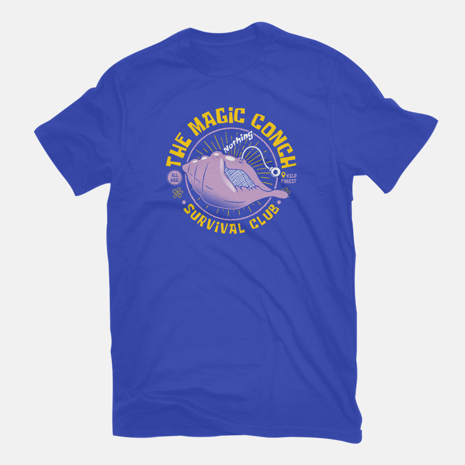 All Hail – Funny Graphic T-Shirt in royal blue, flat-lay product view
