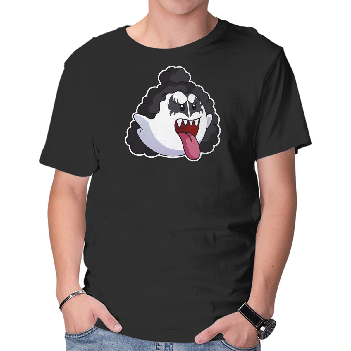 Kiss Boo – Music Graphic T-Shirt in black, product display