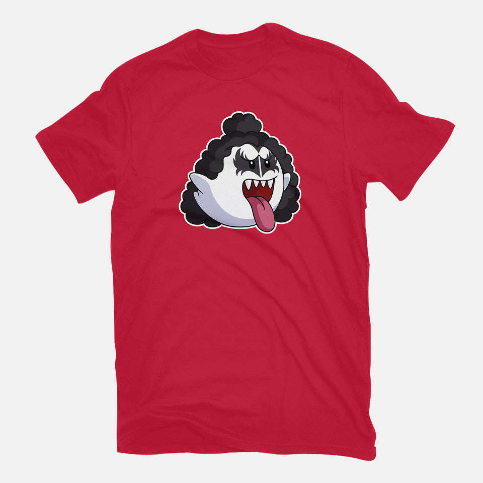 Kiss Boo – Music Graphic T-Shirt in red, flat-lay product view
